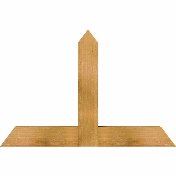 Ekena Millwork Portland Rough Sawn Timber Gable Bracket, Western Red Cedar, 36"W x 24"H x 4"D x 4"F, 16/12 Pitch GBW036X24X0404POR00RWR - main